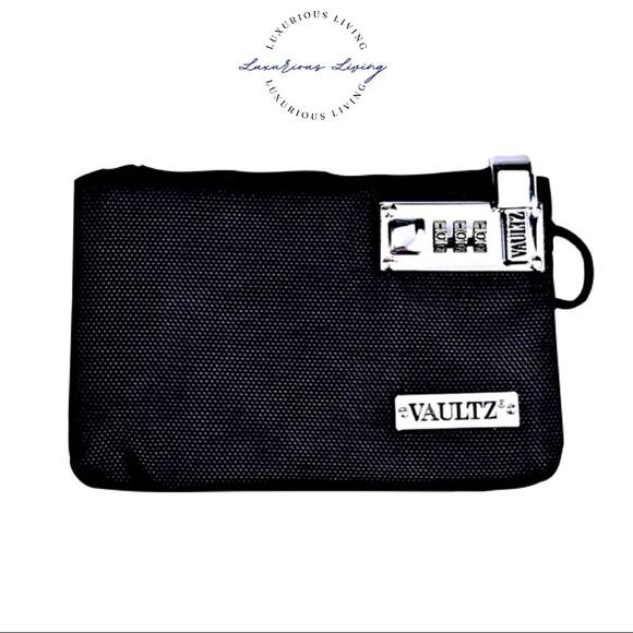 Vaultz Locking 5x8 Medicine Pouch - BLACK - Picture 1 of 5